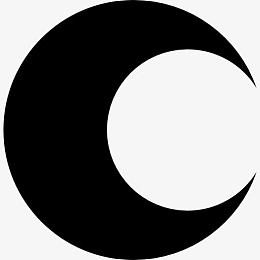 月亮形状的新月相位图标