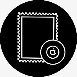 密封与苹果品牌图标