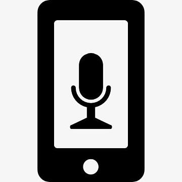 麦克风的语音接口符号在手机屏幕图标