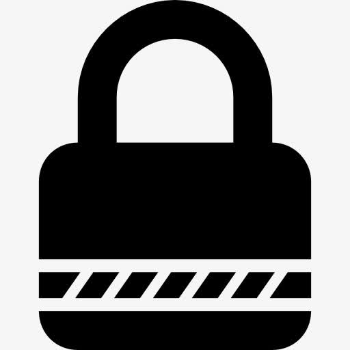锁锁安全工具符号条纹线图标