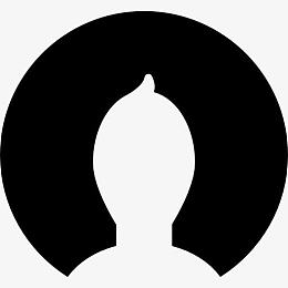 网络用户在一个圈内图标