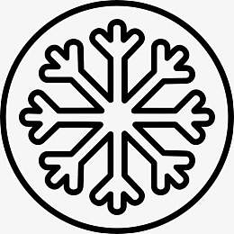 雪花轮廓一圈图标