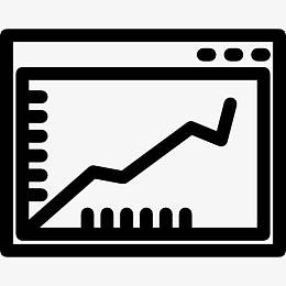 上升线的图形在浏览器窗口里一圈图标