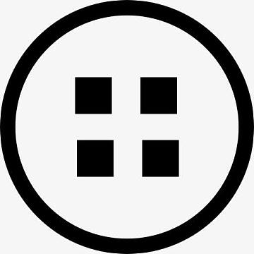 键盘四个按钮的圆形按钮符号图标