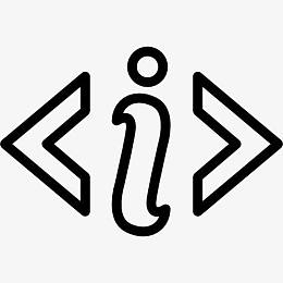 代码信息符号在一个圆圈图标