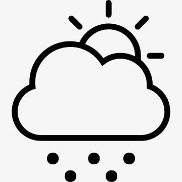 下雪天概述天气符号图标