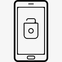 打开挂锁符号在手机屏幕图标