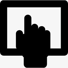 触摸屏的符号在一圈图标