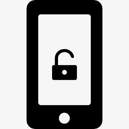 打开挂锁符号在手机屏幕图标
