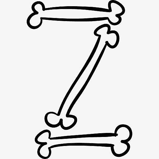 万圣节字体轮廓的字母Z图标