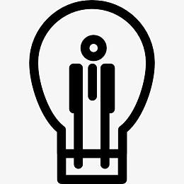 灯泡的轮廓一圈图标