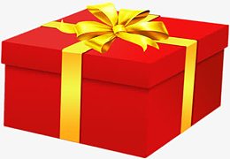 红色礼盒庆元旦迎新年展板