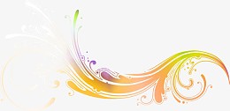 绚丽多彩彩带飘带花纹