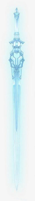 蓝色光效游戏利剑武器