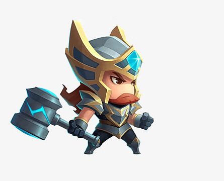 手绘卡通游戏人物大锤