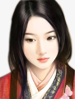 手绘古风清纯美女