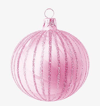 粉色丝带装饰圆球