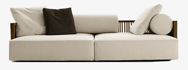 白色现代木头沙发
