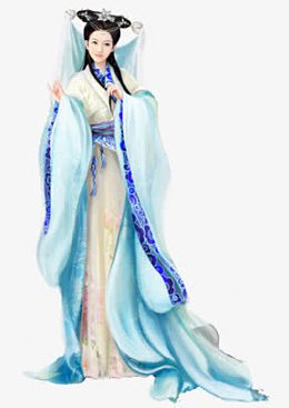 白衣白娘子古风手绘