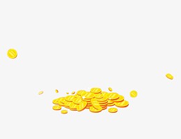 堆放的金币素材卡通