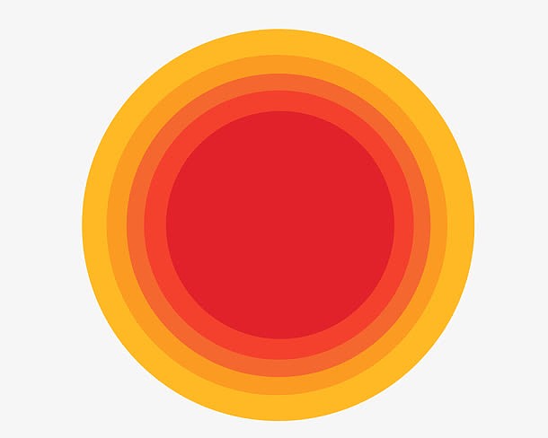 黄色卡通分层圈圈