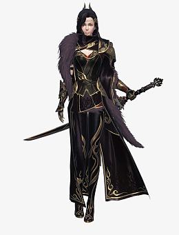 黑衣女侠古风手绘游戏
