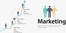 创意阶梯上升市场标签