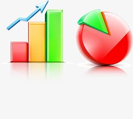 多彩统计图矢量素材