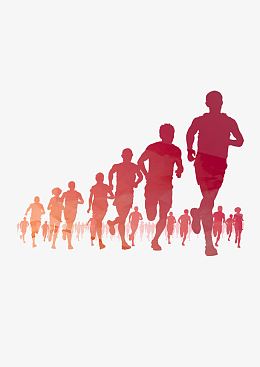 众人跑步