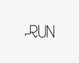 RUN英文艺术字