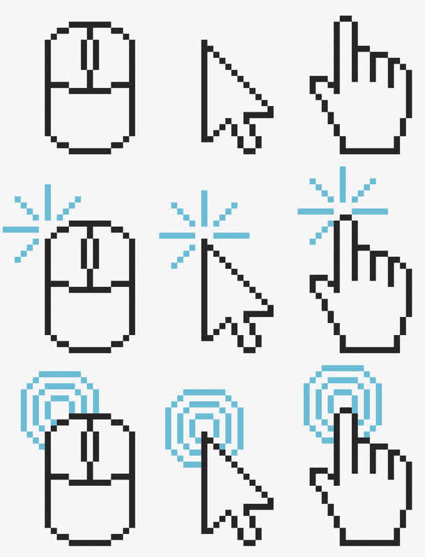 鼠标箭头小手点击