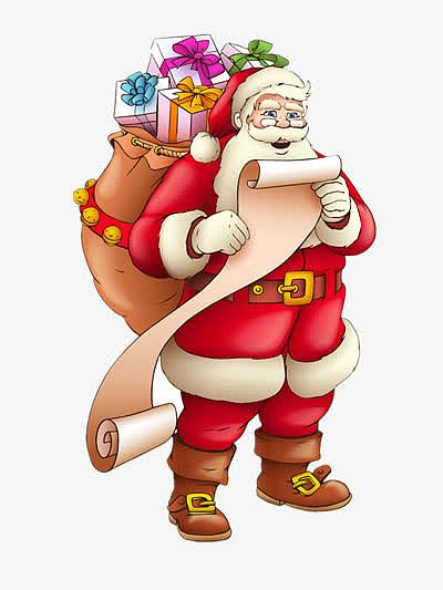 背着礼物的圣诞老人