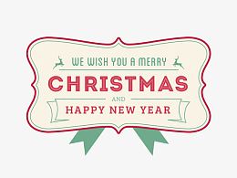装饰标签圣诞新年卡
