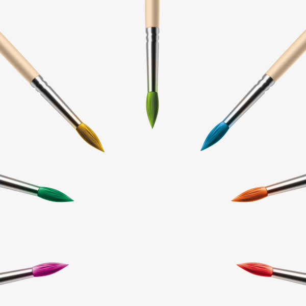 画笔装饰 彩笔 彩绘素材免费下载_觅元素