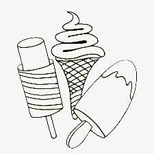 夏日儿童喜爱食物简笔画