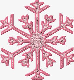 粉色雪花形状
