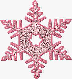 粉色雪花形状