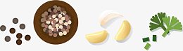 扁平化卡通美食调料
