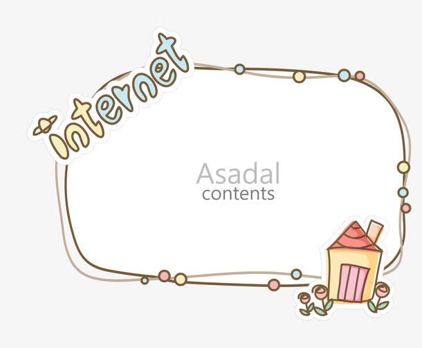 卡通可爱边框标题框