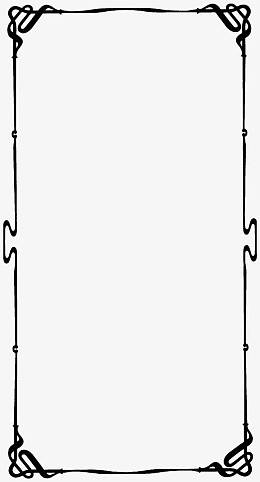 黑色复古花纹边框