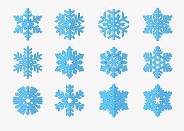 漂亮的蓝色雪花