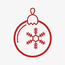 节日气氛剪纸 圣诞装饰球