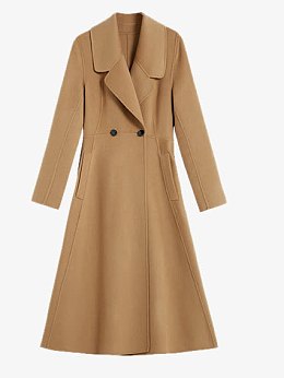 恒源祥女士双面呢羊绒大衣外套