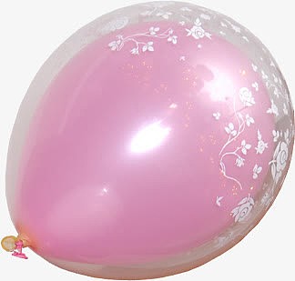 粉色梦幻花纹气球