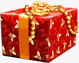 马年红色礼盒背景