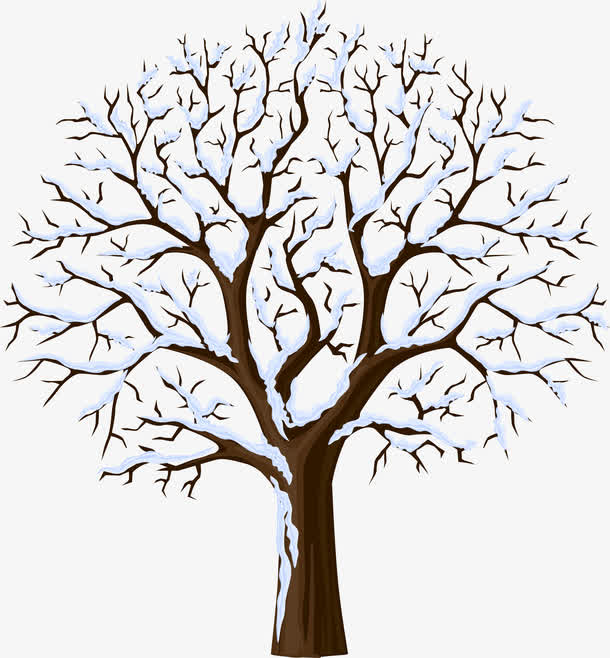 雪树无框画素材下载