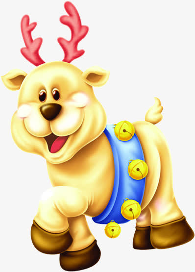 可爱冬日铃铛小狗