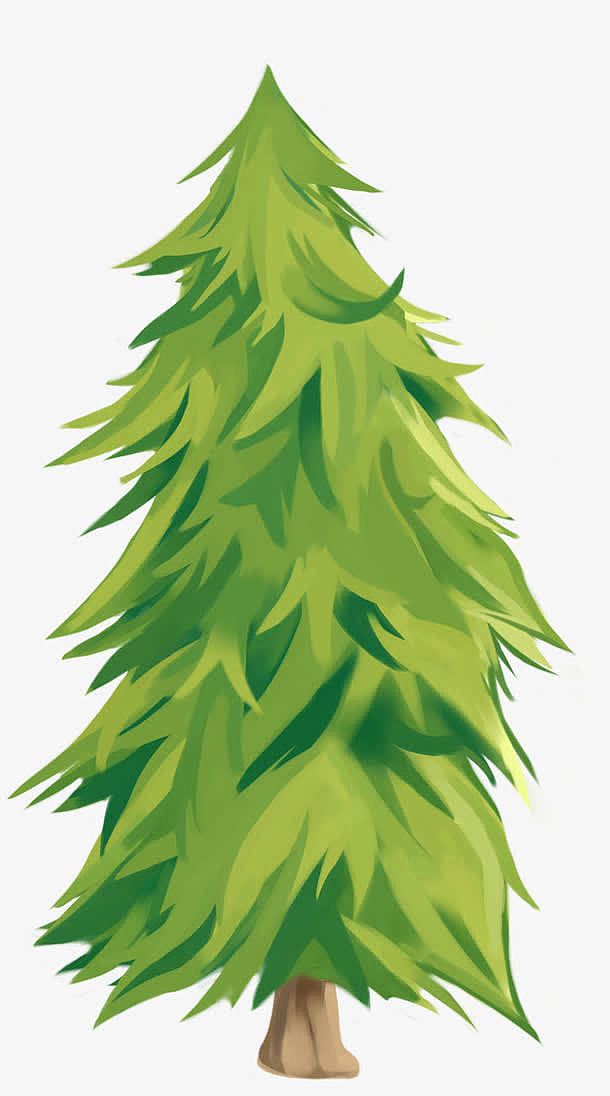 绿色冬季高清大树装饰
