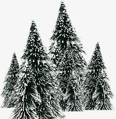 冬季黑色雪花大树