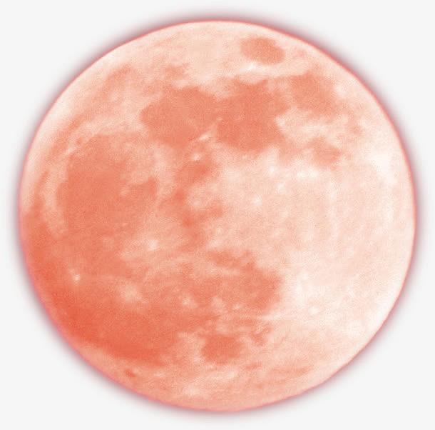 粉色圆形月亮创意